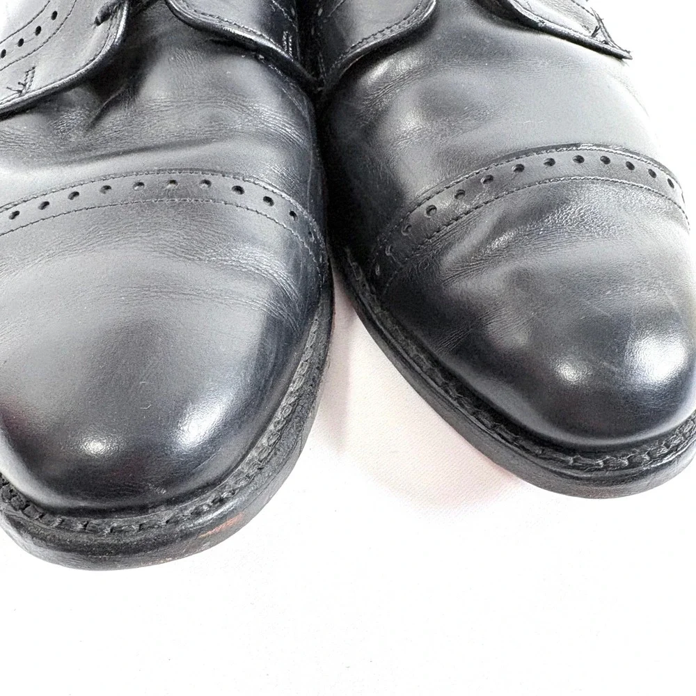 Allen Edmonds Clifton Blucher Black Leather Cap Toe Dress Shoes 3308 Mens 13 B